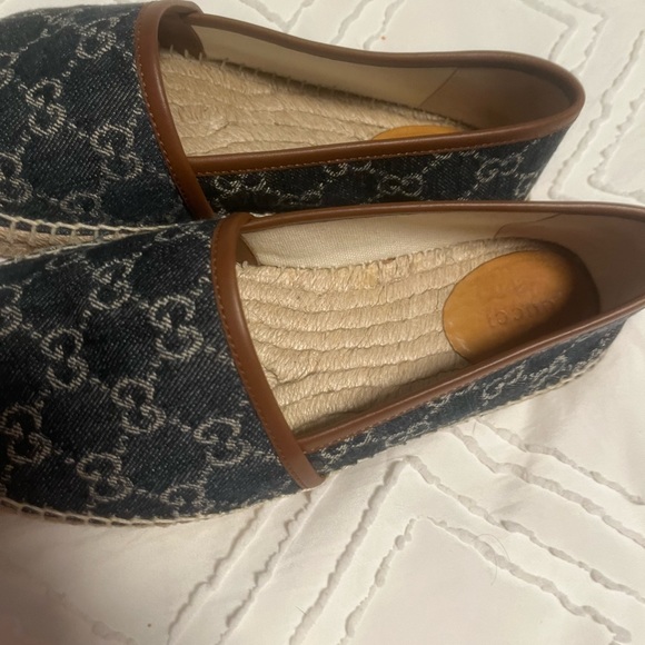 Women's Pilar GG Print Jacquard Espadrille Flats size 8 - Picture 6 of 14